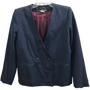 Vintage Joseph Feldman Deep V Doublebreasted Blazer Women’s Suit Jacket Boxy 8P